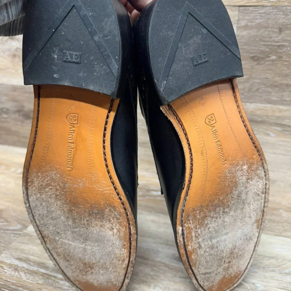 Allen Edmonds Madison Avenue Black Leather Cap Toe Oxfords Men's Size 11